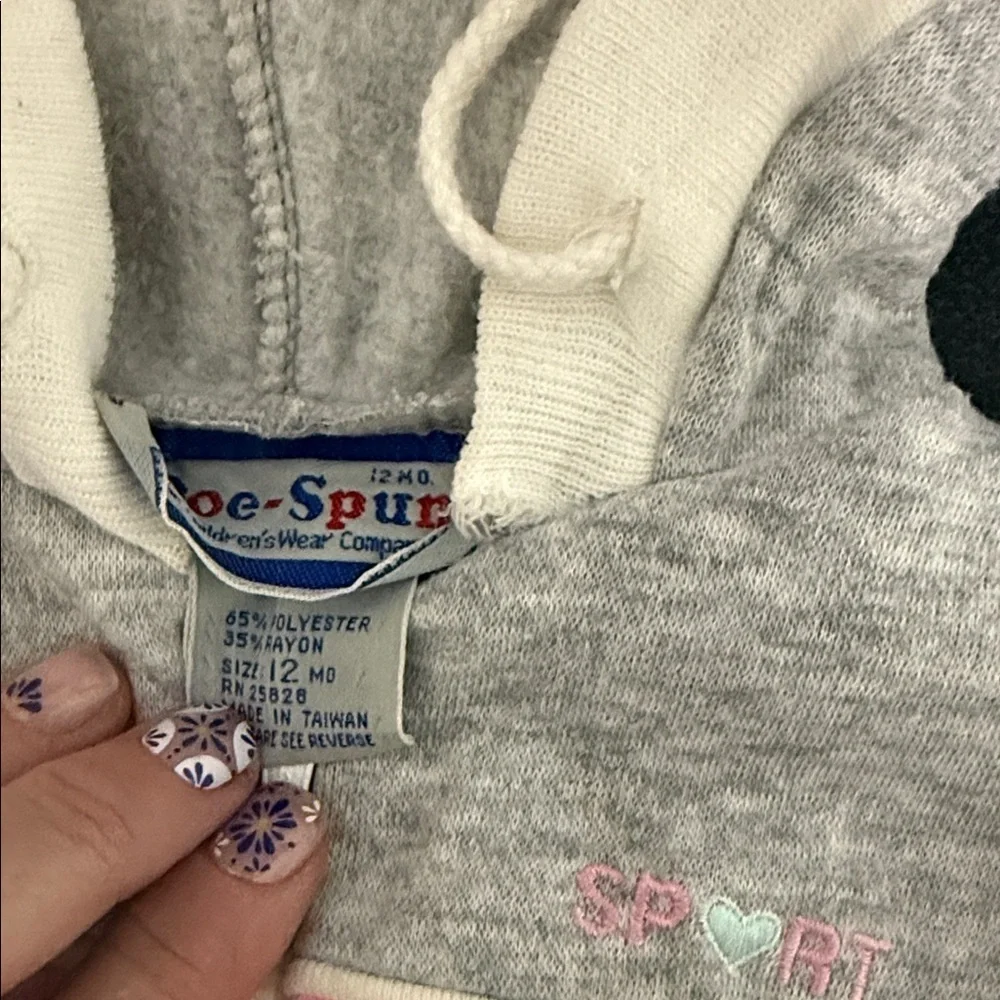 Kids' Gray Hoodie 90’s 80’s vintage